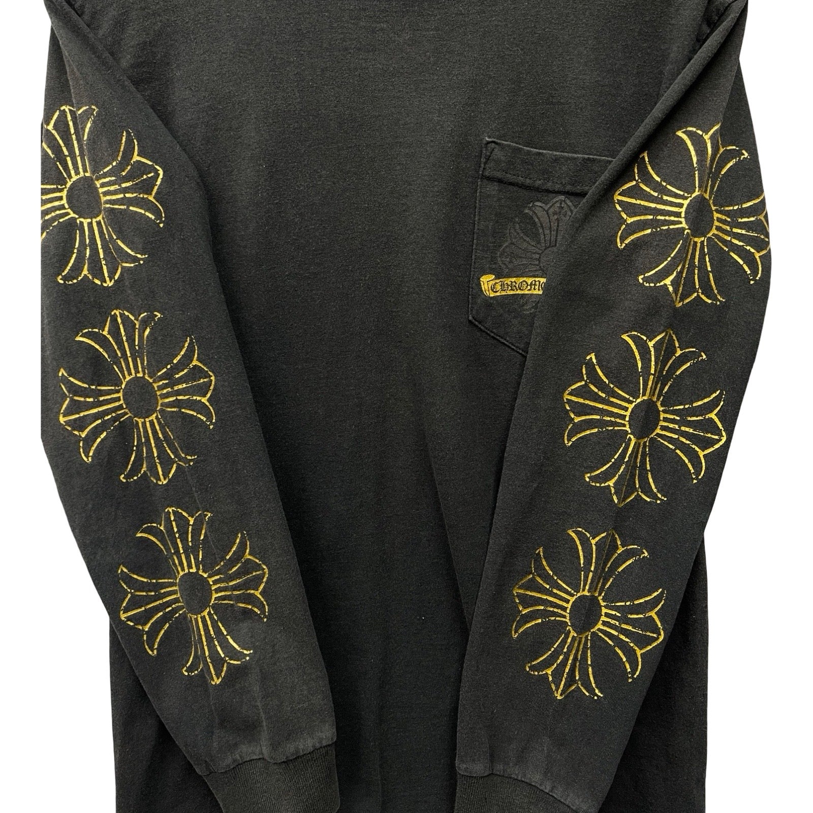 CHROME HEARTS Scroll Label Back Horseshoe Long Sleeve Tee Size S