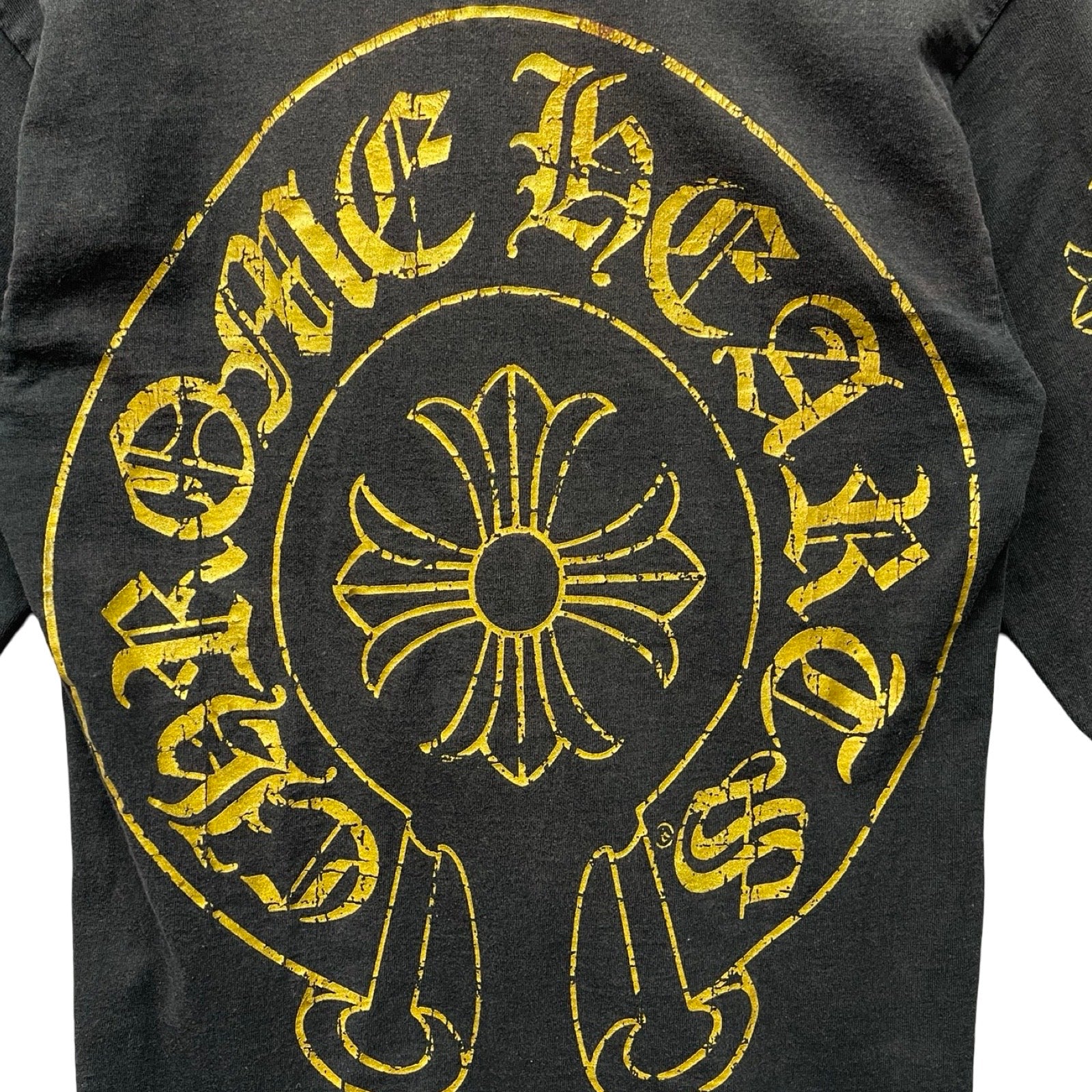 CHROME HEARTS Scroll Label Back Horseshoe Long Sleeve Tee Size S