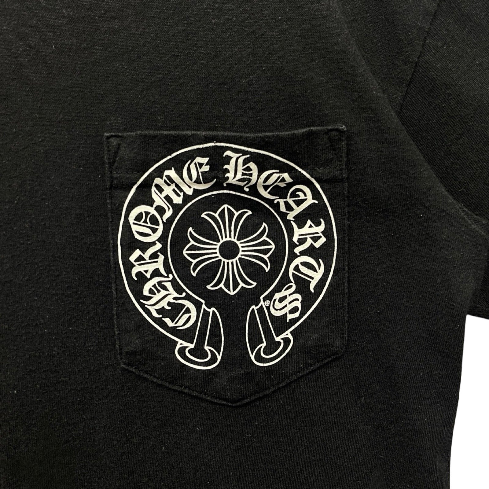 CHROME HEARTS Scroll Label Horseshoe Star Print Tee Size S