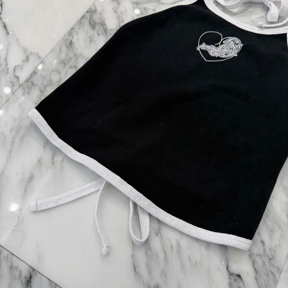 CHROME HEARTS Viny Heart Backless Halter Neck Camisole Size S クロムハーツ ヴィニーハート バックオープン ホルターネック キャミソール サイズS