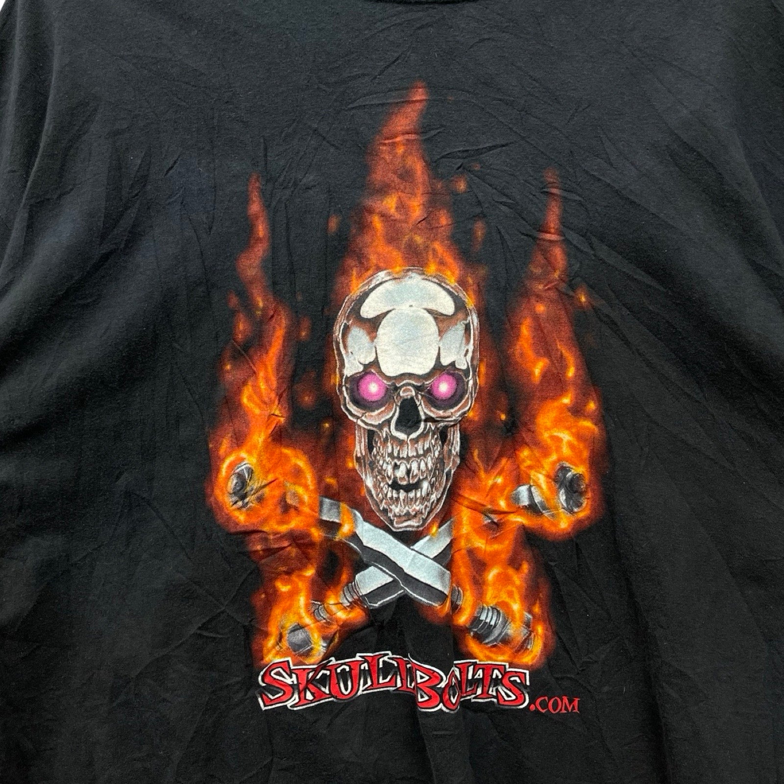Vintage 90's "SKULL BOLTS" L/S Tee Size XL