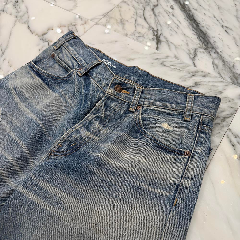 CELINE 2024AW Distressed Mid Rise Kart Denim Pants N574_967W_CAU1 Size 28 セリーヌ ダメージ加工 ミドルライズ カート デニム パンツ サイズ28