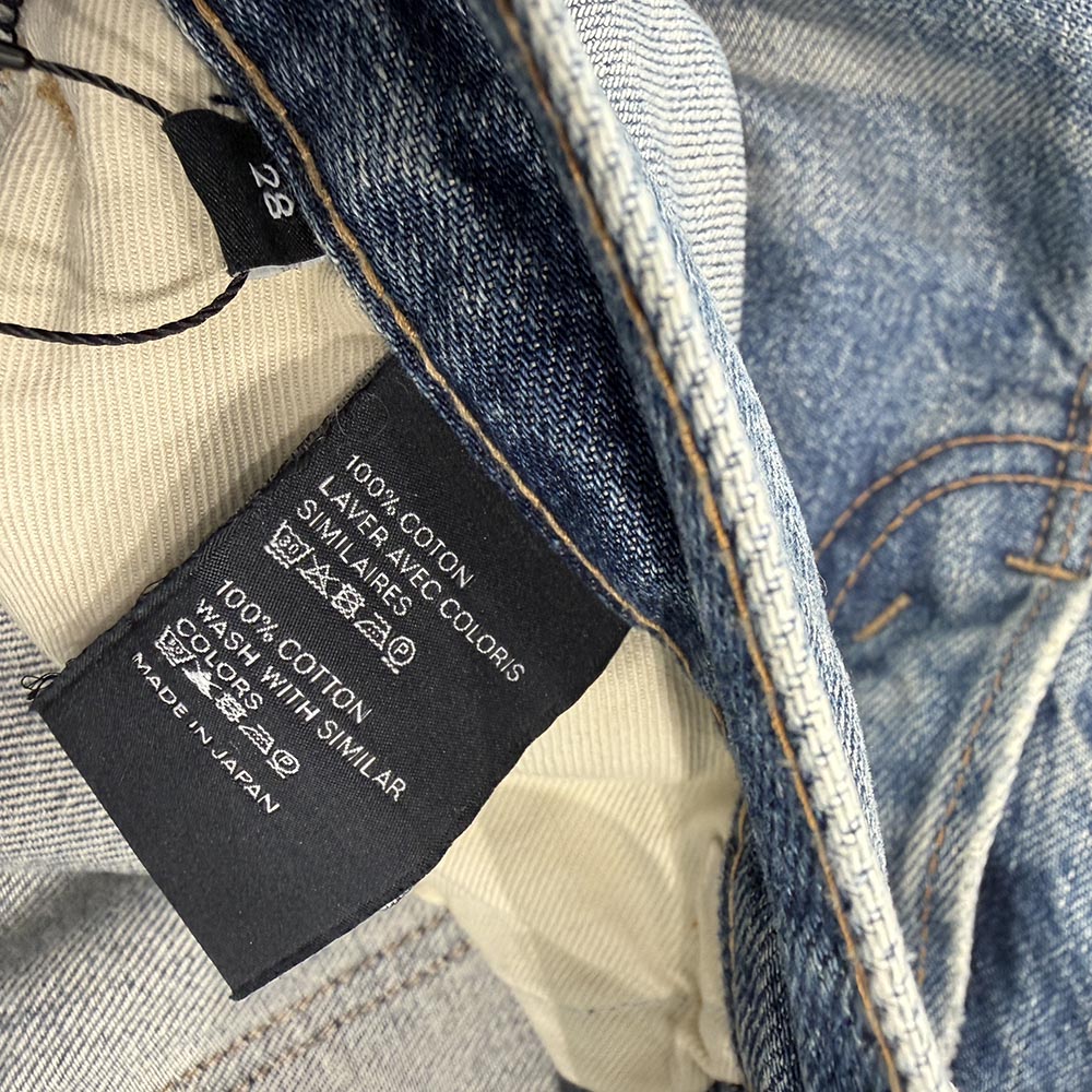 CELINE 2024AW Distressed Mid Rise Kart Denim Pants N574_967W_CAU1 Size 28 セリーヌ ダメージ加工 ミドルライズ カート デニム パンツ サイズ28