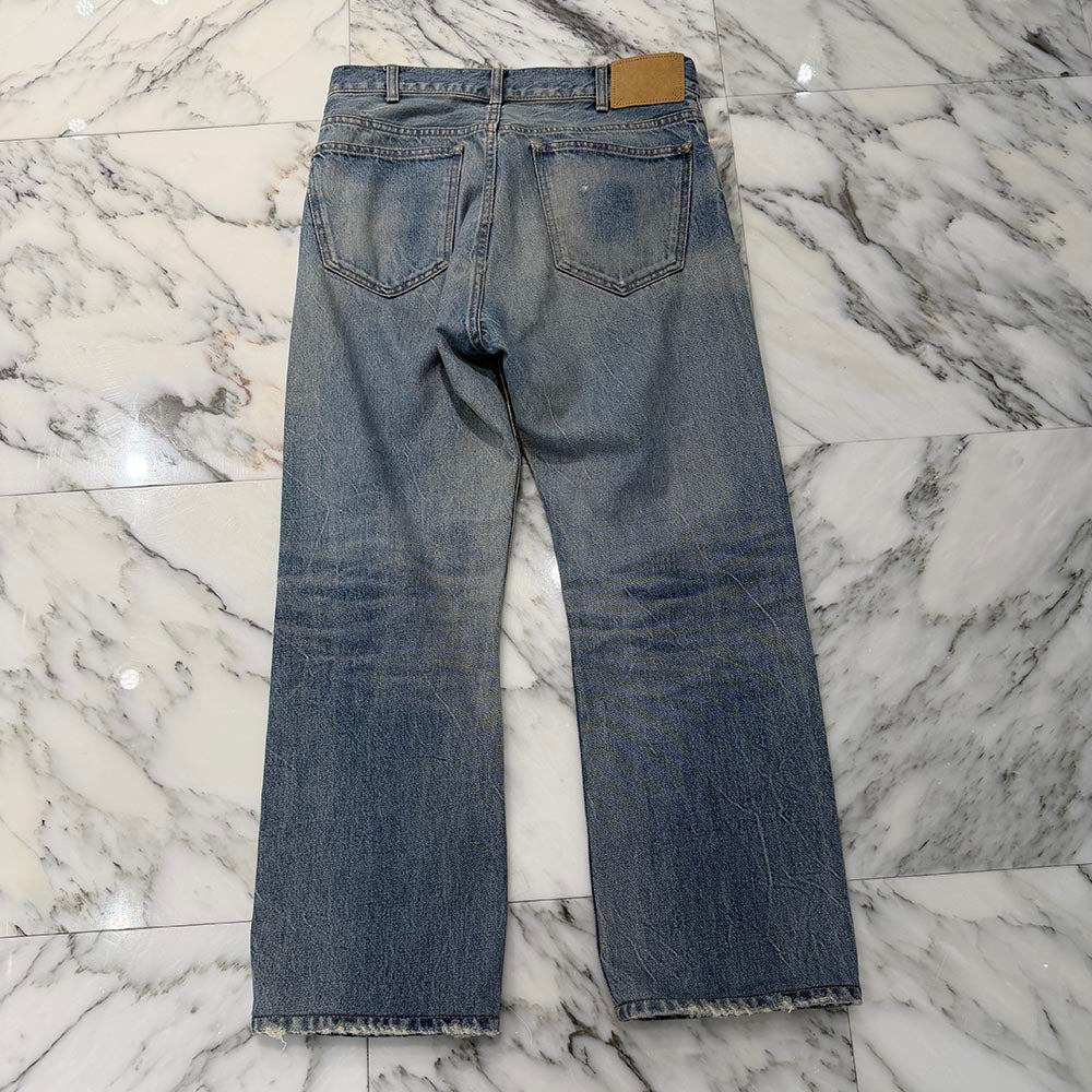 CELINE 2024AW Distressed Mid Rise Kart Denim Pants N574_967W_CAU1 Size 28 セリーヌ ダメージ加工 ミドルライズ カート デニム パンツ サイズ28