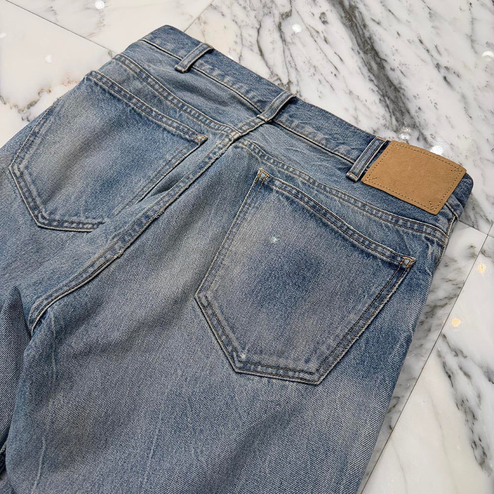 CELINE 2024AW Distressed Mid Rise Kart Denim Pants N574_967W_CAU1 Size 28 セリーヌ ダメージ加工 ミドルライズ カート デニム パンツ サイズ28