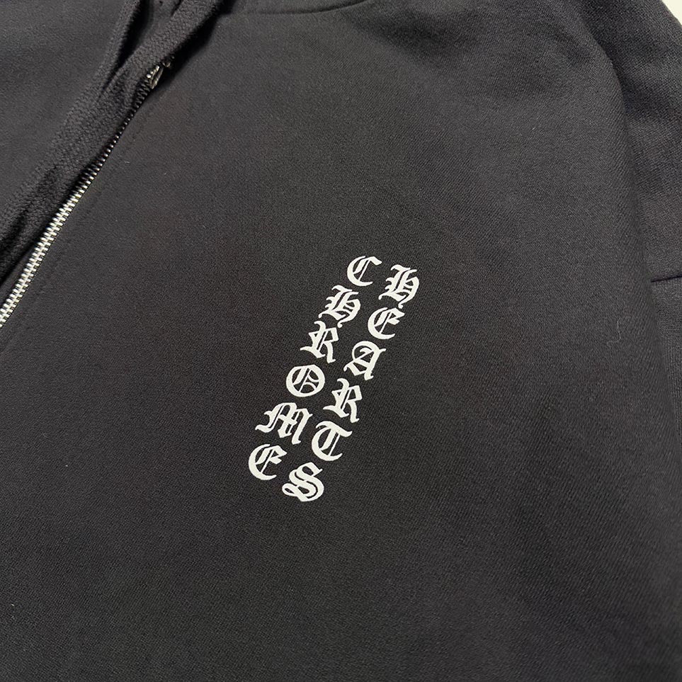 CHROME HEARTS Vertical Logo Zip Up Hoodie Size XL クロムハーツ ヴァーティカルロゴ ジップアップフーディー サイズXL