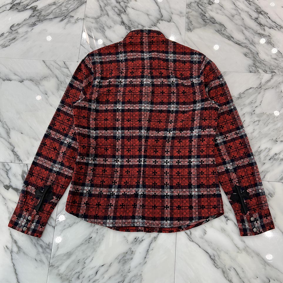 CHROME HEARTS Loose Ends Check Shirt Size S クロムハーツ ルーズエンド チェックシャツ サイズS