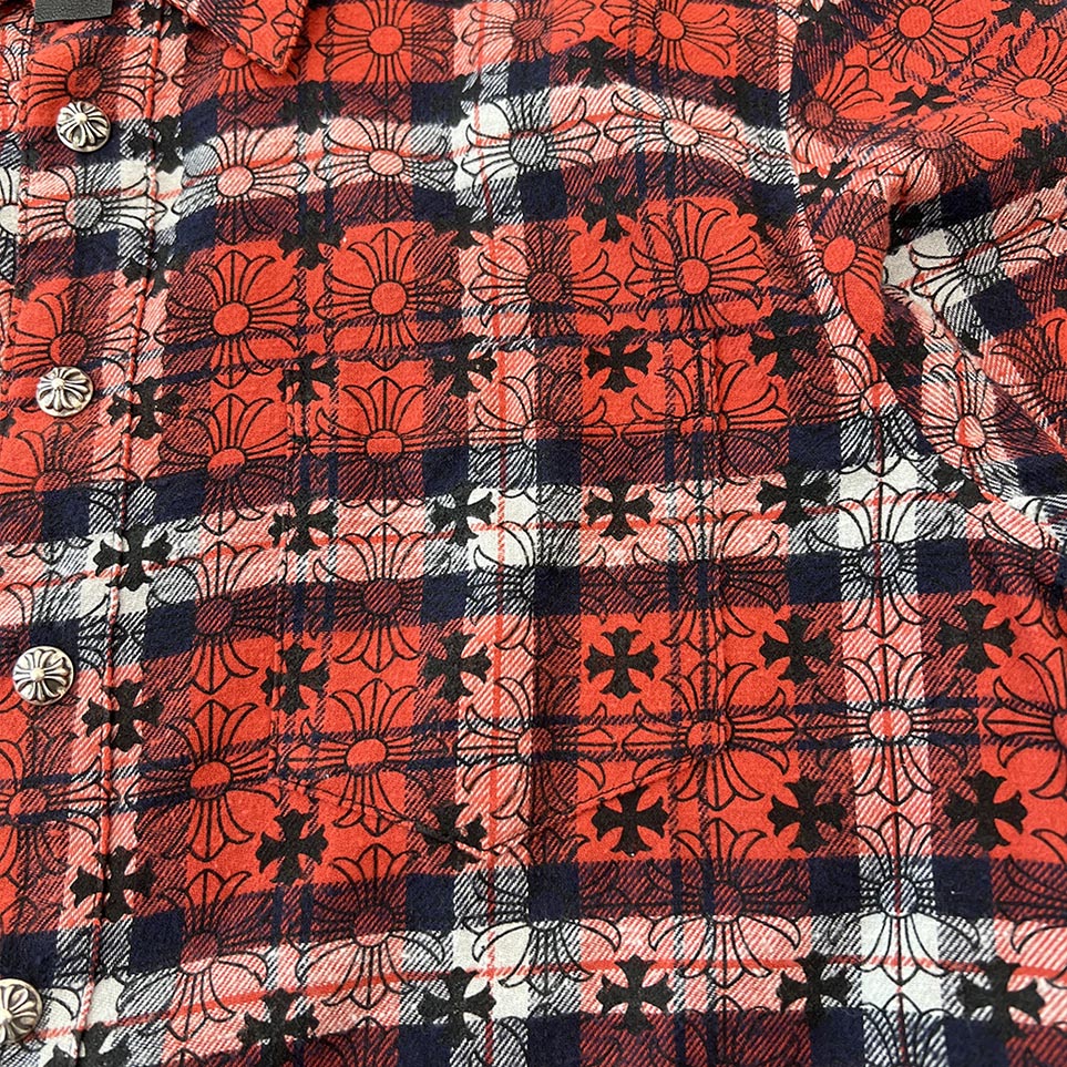 CHROME HEARTS Loose Ends Check Shirt Size S クロムハーツ ルーズエンド チェックシャツ サイズS