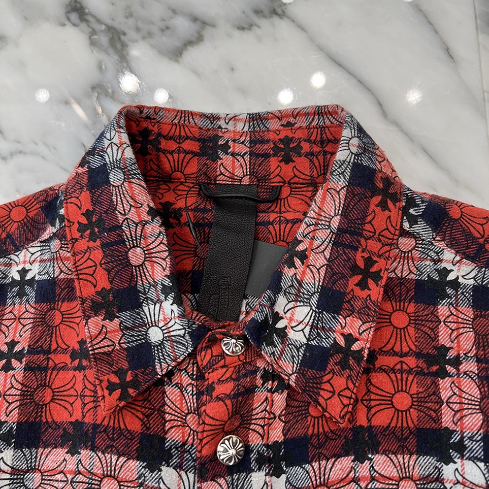 CHROME HEARTS Loose Ends Check Shirt Size S クロムハーツ ルーズエンド チェックシャツ サイズS