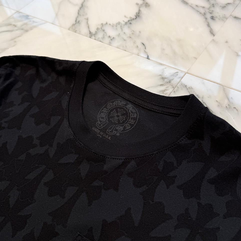 CHROME HEARTS 2024SS Graveyard Cemetery Cross Long Sleeve Tee Size XL クロムハーツ グレイブヤード セメタリークロス ロングスリーブTシャツ 総柄 サイズXL