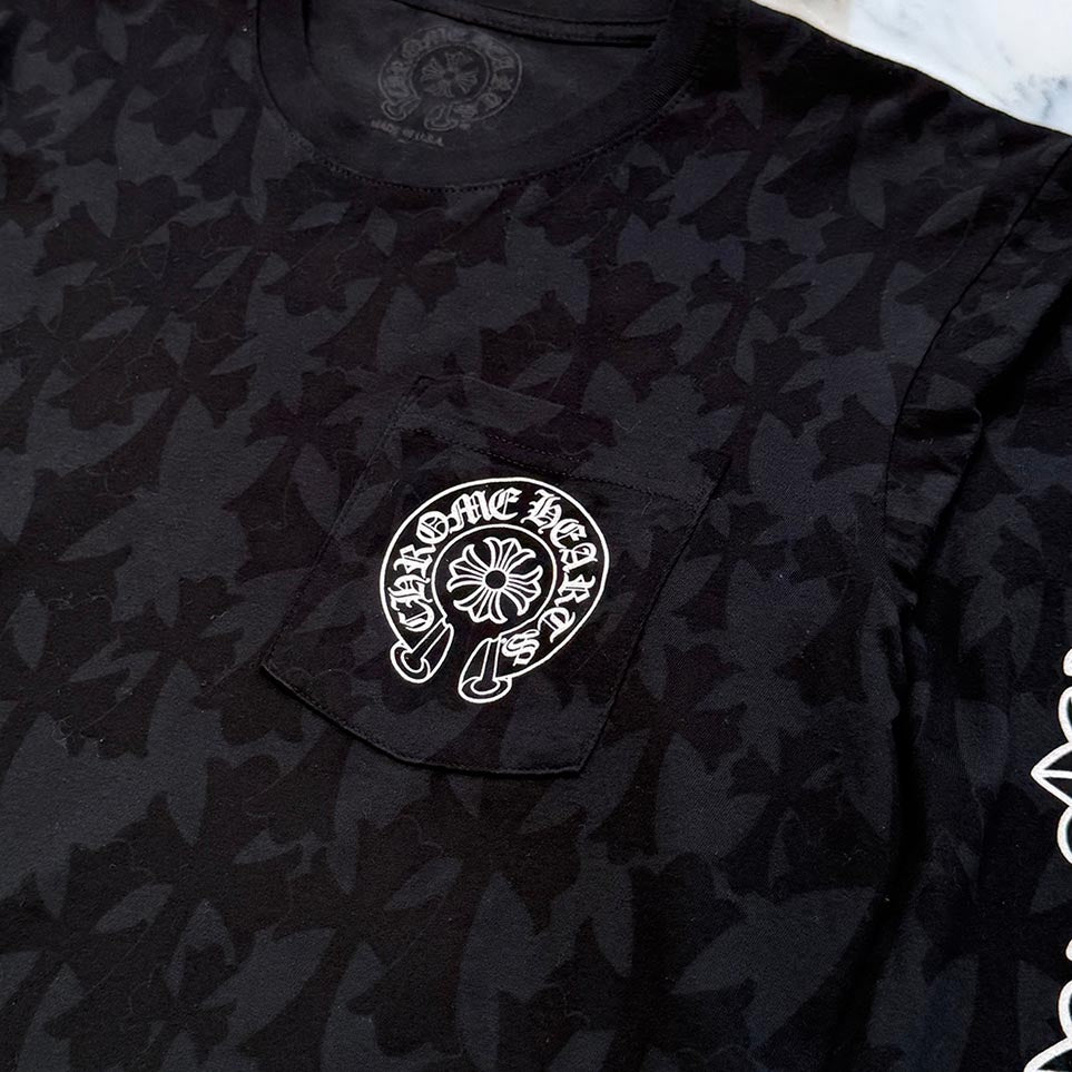 CHROME HEARTS 2024SS Graveyard Cemetery Cross Long Sleeve Tee Size XL クロムハーツ グレイブヤード セメタリークロス ロングスリーブTシャツ 総柄 サイズXL