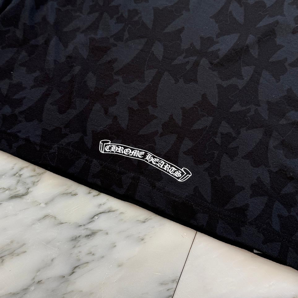 CHROME HEARTS 2024SS Graveyard Cemetery Cross Long Sleeve Tee Size XL クロムハーツ グレイブヤード セメタリークロス ロングスリーブTシャツ 総柄 サイズXL