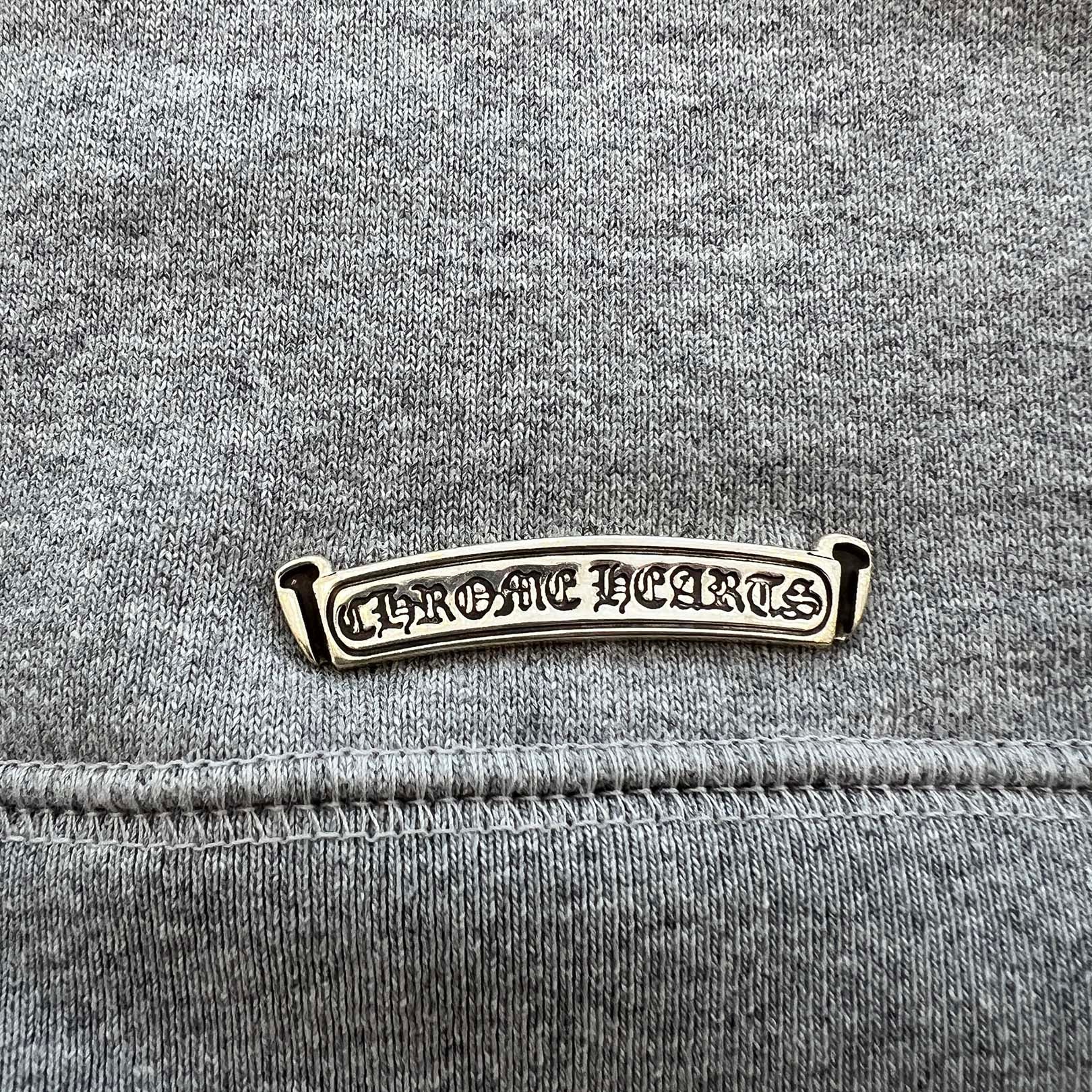 CHROME HEARTS Y NOT Cemetery Cross Leather Patch Pullover Hoodie Size M クロムハーツ ワイノット セメタリークロス レザーパッチ プルオーバーフーディー サイズM