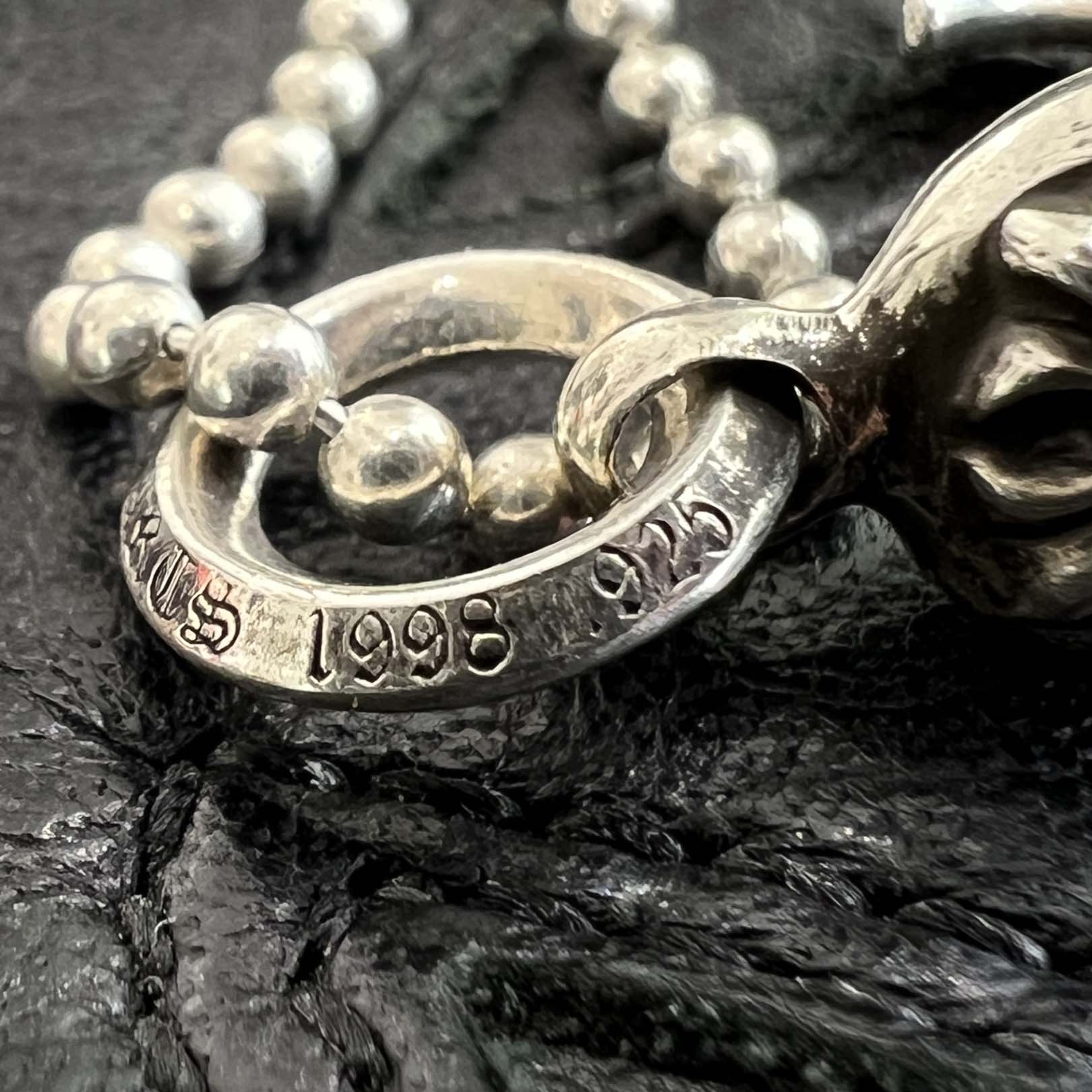 CHROME HEARTS 1 Ball Tiny Cross Charm Ball Chain Necklace クロム
