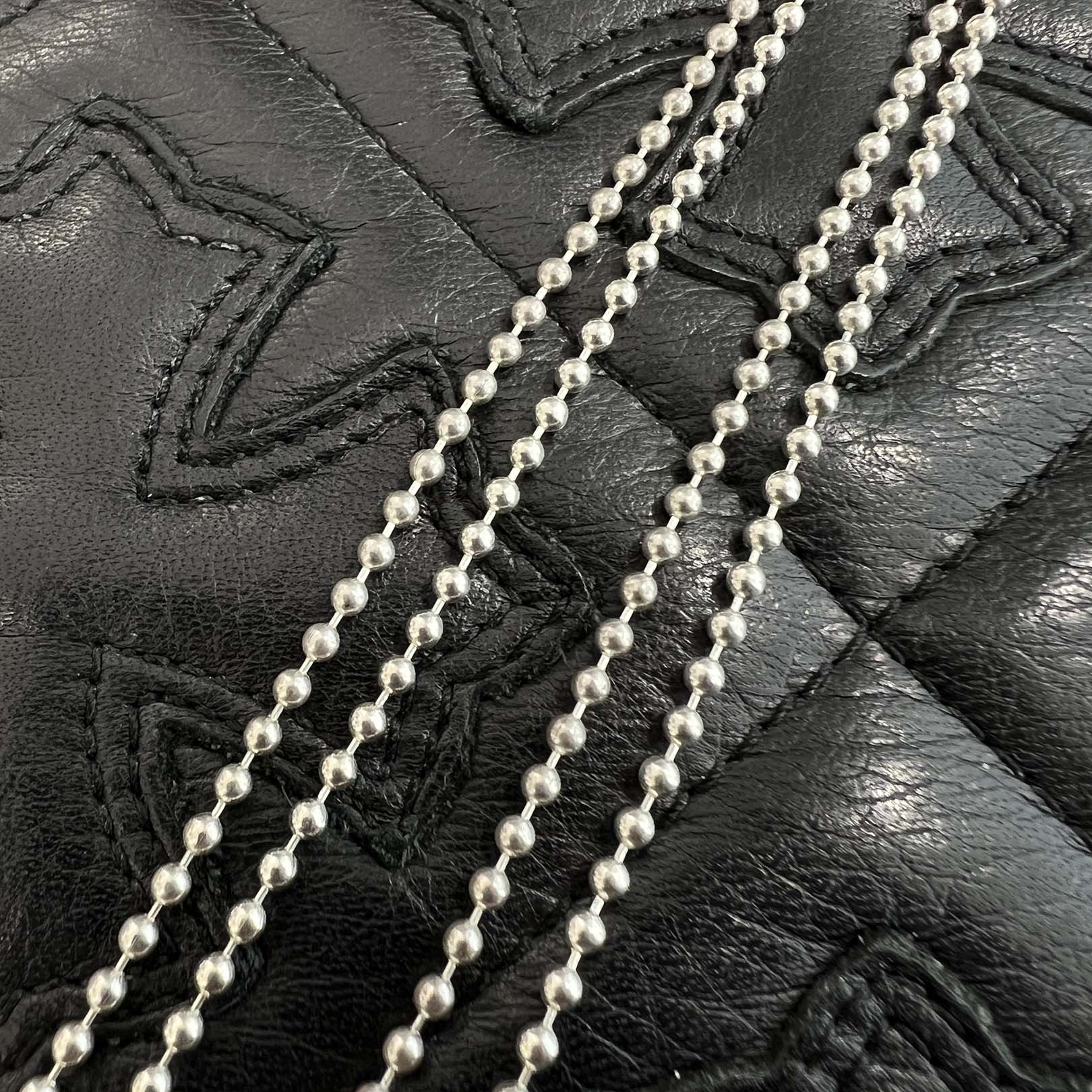 CHROME HEARTS 1 Ball Tiny Cross Charm Ball Chain Necklace クロムハーツ 1ボール タイニークロスチャーム ボールチェーンネックレス