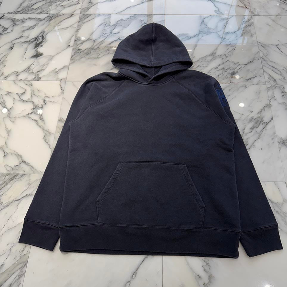 CHROME HEARTS Y NOT Triple Cross Leather Patch Pullover Hoodie Size L クロムハーツ ワイノット トリプスクロス レザーパッチ プルオーバーフーディ サイズL