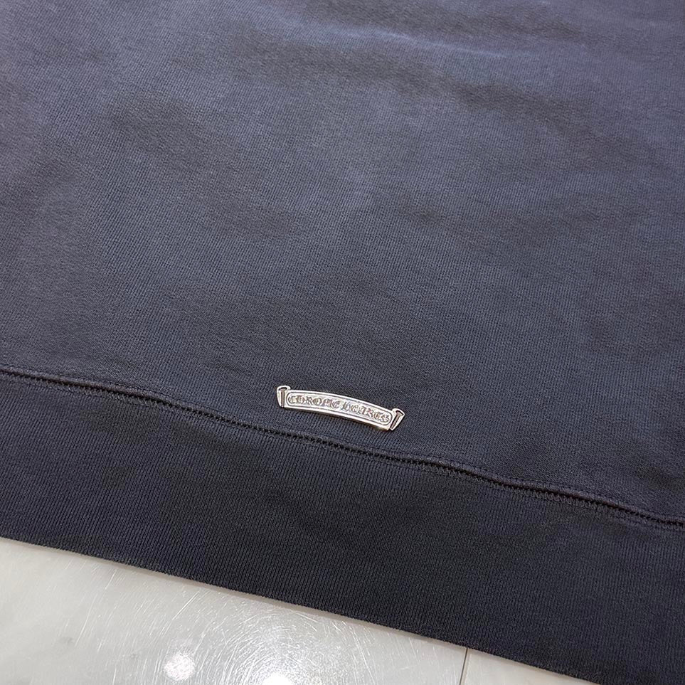 CHROME HEARTS Y NOT Triple Cross Leather Patch Pullover Hoodie Size L クロムハーツ ワイノット トリプスクロス レザーパッチ プルオーバーフーディ サイズL