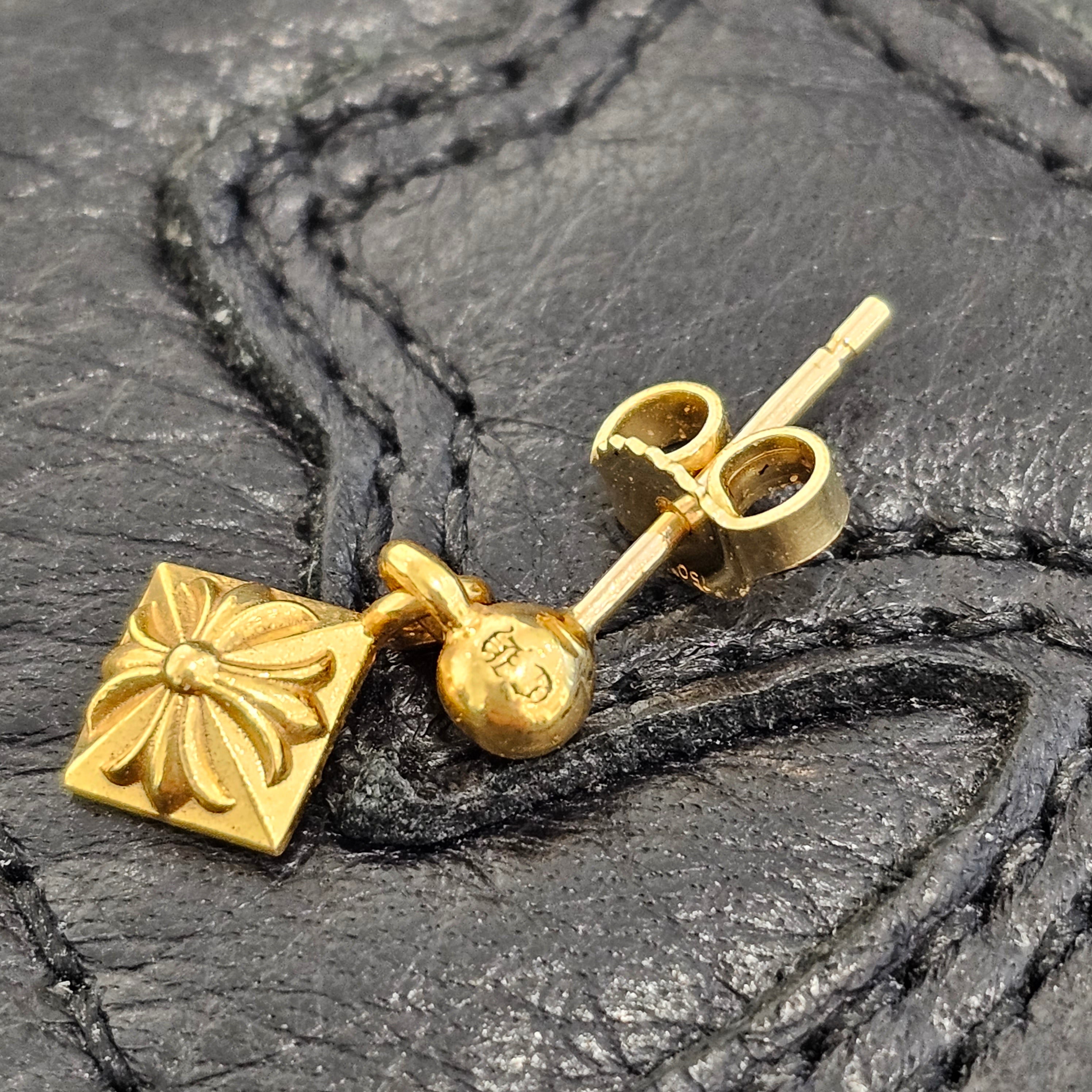 CHROME HEARTS 22K DROP PYRAMID PLS Earring クロムハーツ 22K ドロップ ピラミッド PLSイヤリング