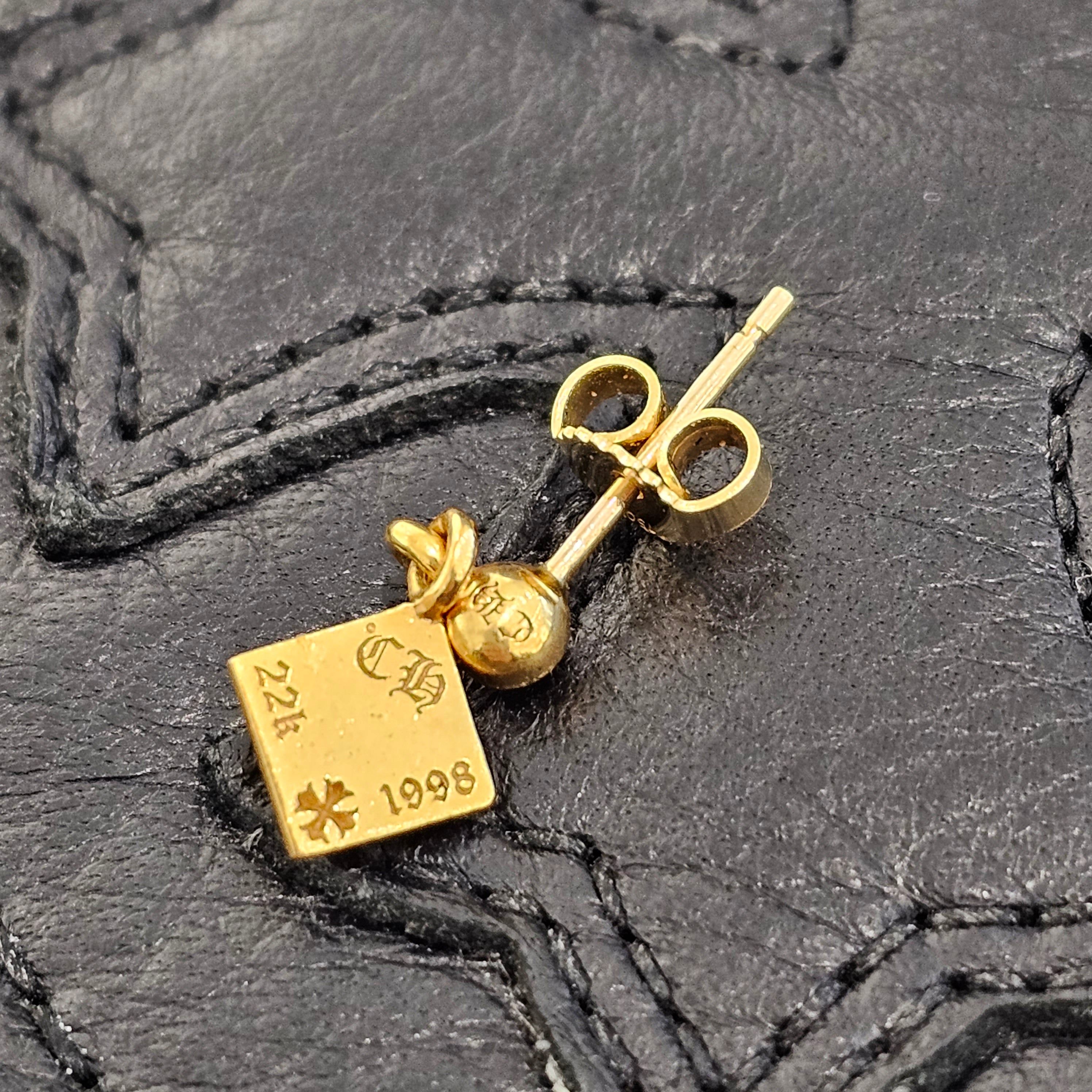 CHROME HEARTS 22K DROP PYRAMID PLS Earring クロムハーツ 22K ドロップ ピラミッド PLSイヤリング